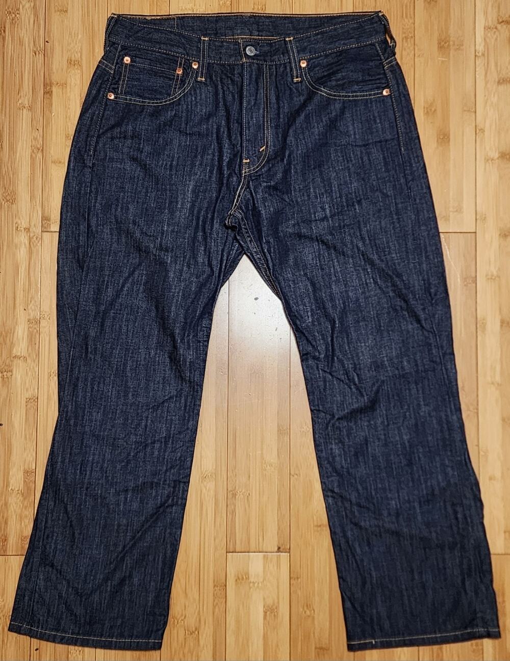 Levis 569 Mens Jeans Size 32x30 (fits 32x27) Straight Leg Blue Dark Wash Stretch